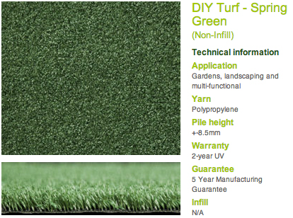 DIY turf Spring Green